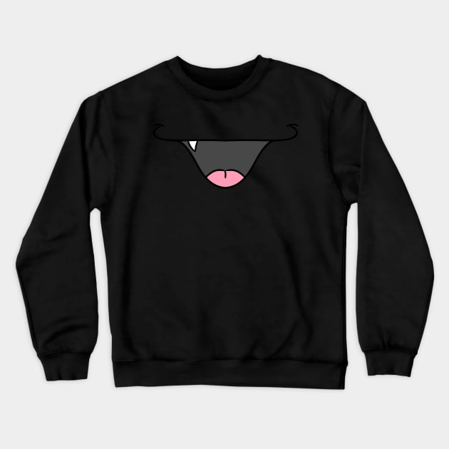 Anime Cat Mouth - Face Mask Crewneck Sweatshirt by PorinArt